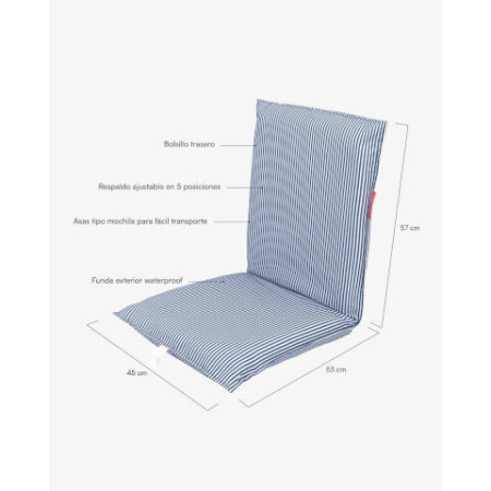 Chaise pliante bleue NELSON - Flamingueo