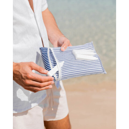 Serviette microfibre bleue PIPA - Flamingueo | L’Ornithorynque Marseille