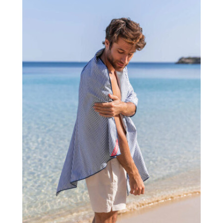Serviette microfibre bleue PIPA - Flamingueo | L’Ornithorynque Marseille