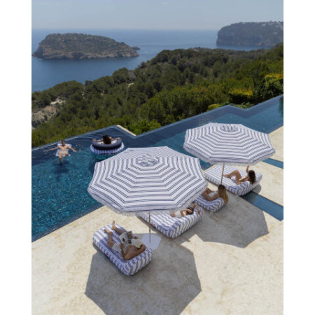 Parasol de jardin bleu DORIA - Flamingueo