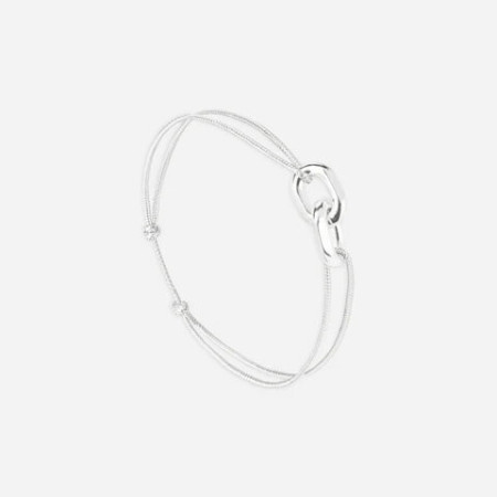 Bracelet Maillé argenté - Le vent à la Française | L'Ornithorynque Marseille