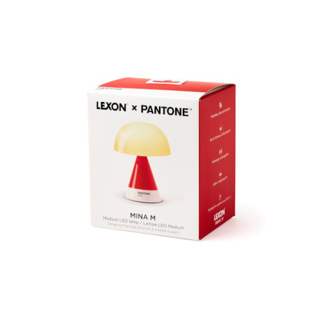 Mina M LED Lamp - Lexon x PANTONE - Red 2035