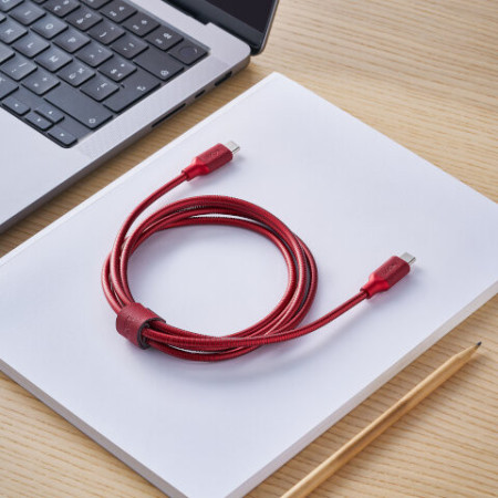 Cable de recharge METALI-C - DARK RED - Lexon