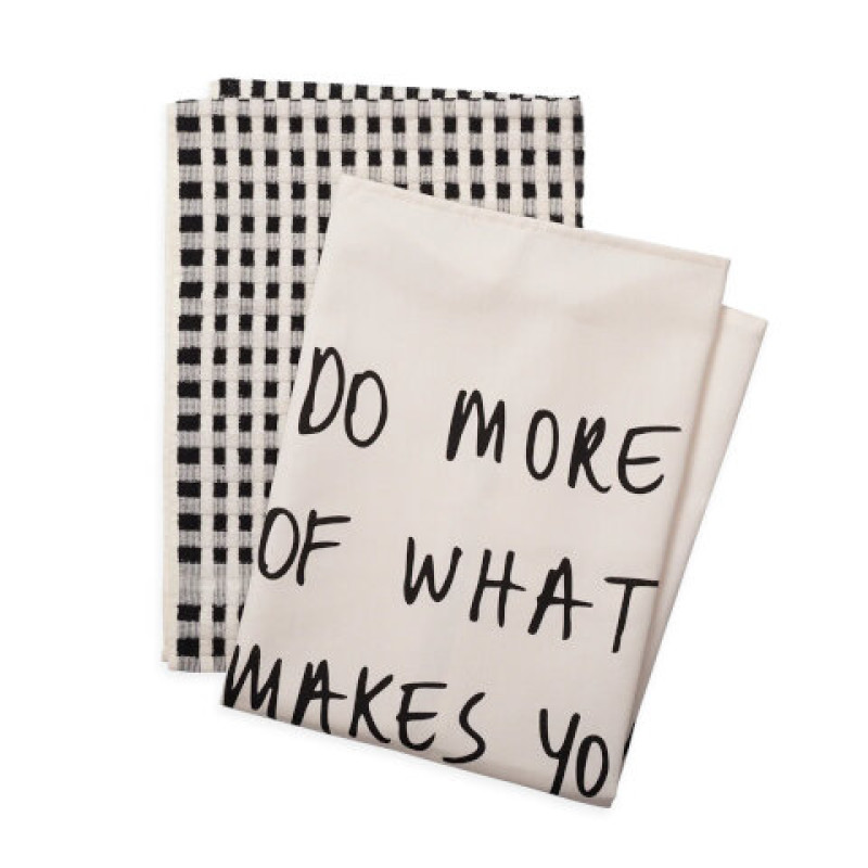 Torchon do more of whatmakes you happy set de 2 - Helen B