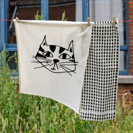Torchon kitty set de 2 - Helen B