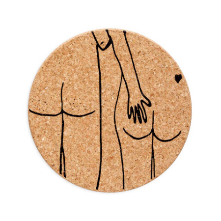 Dessous de verres en liège xl naked couple - Helen B