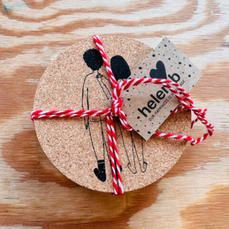 Dessous de verres en liège naked couple back set de 6 - Helen B