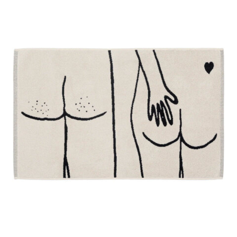 Tapis de bain naked couple back - Helen B