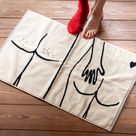 Tapis de bain naked couple back - Helen B