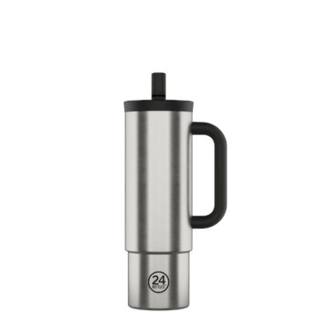 Mug paille Straw Cup 800 Brushed Steel - 24 BOTTLES
