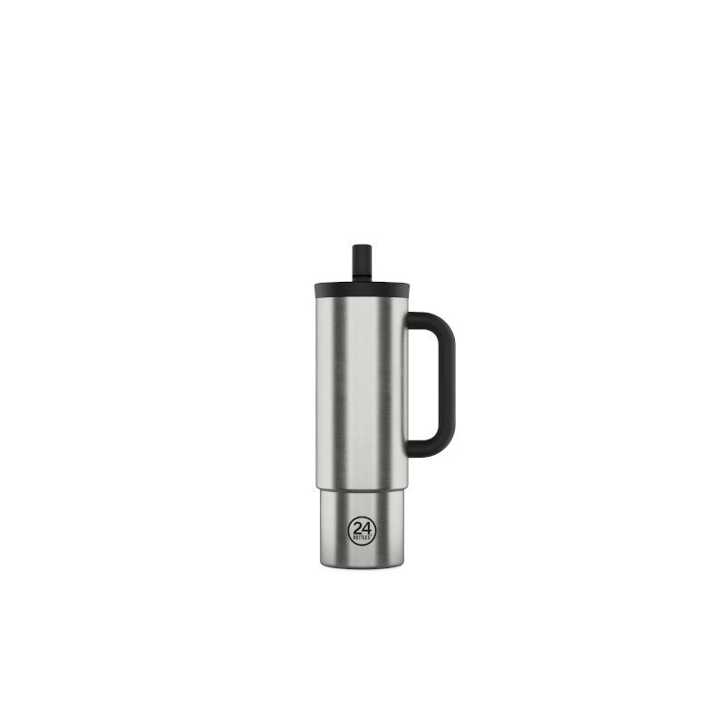Mug paille Straw Cup 800 Brushed Steel - 24 BOTTLES