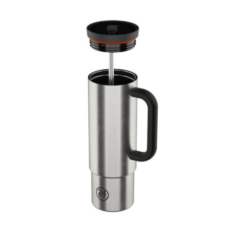 Mug paille Straw Cup 800 Brushed Steel - 24 BOTTLES