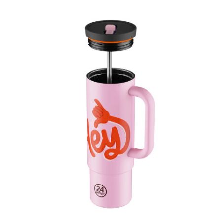 Mug paille Straw Cup 800 Hey! Pink - 24 BOTTLES