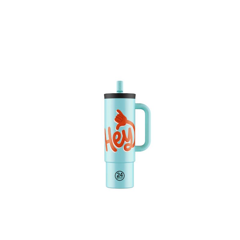 Mug paille Straw Cup 800 Hey! Blue - 24 BOTTLES