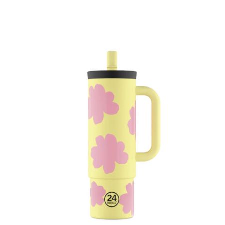 Mug paille Straw Cup 800 Daydreaming Yellow - 24 BOTTLES
