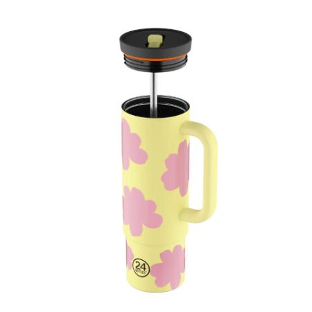 Mug paille Straw Cup 800 Daydreaming Yellow - 24 BOTTLES