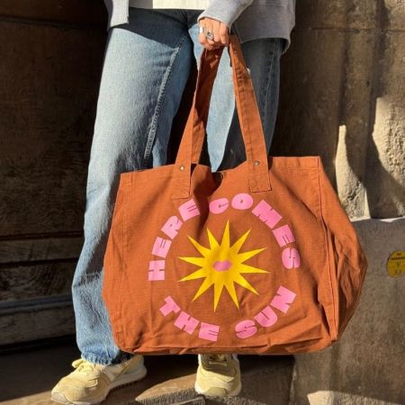 Sac cabas à pressions Here Comes the Sun - L'Ornithorynque