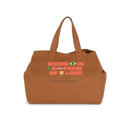 Sac cabas à pressions Weird is a form of love - L'Ornithorynque