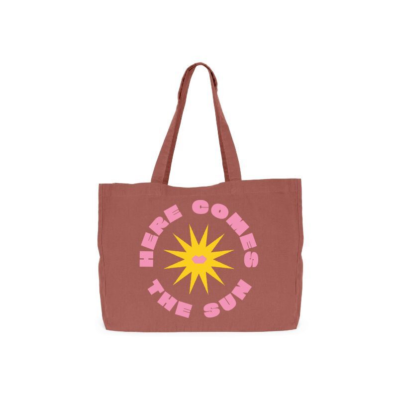 Sac cabas en tissu Here Comes the Sun- L'Ornithorynque