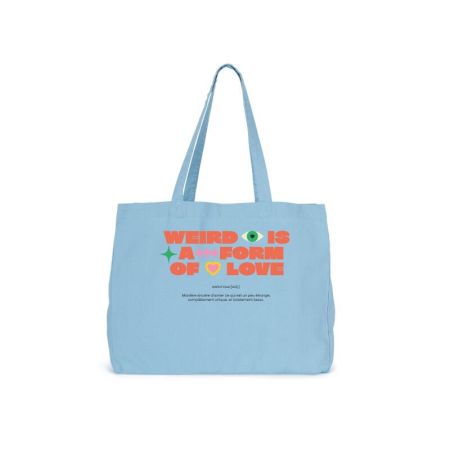 Sac cabas en tissu Weird is a form of love - L'Ornithorynque