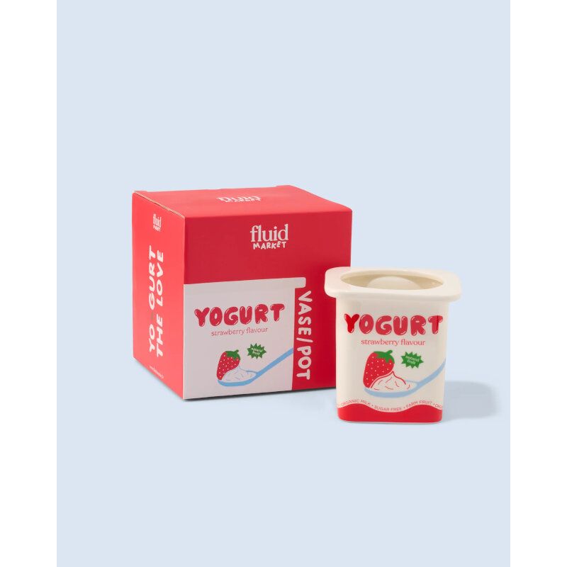 Vase Pot Yaourt Fraise - Fluid Market