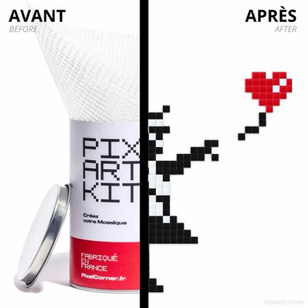 Big Girl with Balloon - Art Kit by Pixel Corner