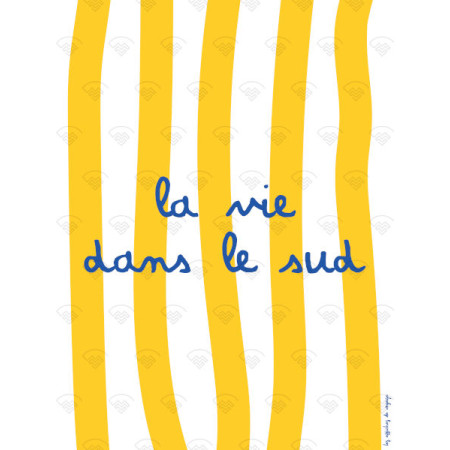 Affiche Maison Landolfi - Affiche la vie dans le sud - Par les Affiches de Voyage - 30x40 cm