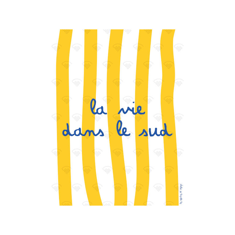 Affiche Maison Landolfi - Affiche la vie dans le sud - Par les Affiches de Voyage - 30x40 cm