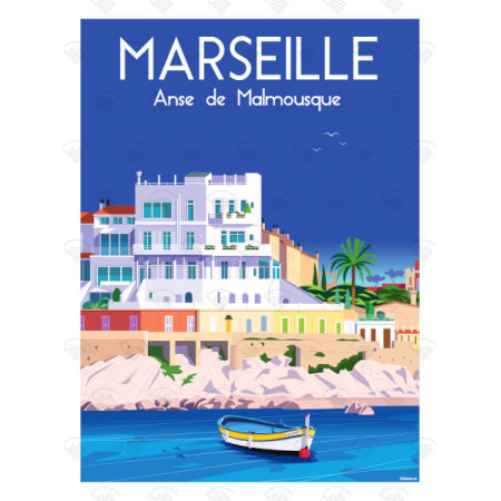 Carte Postale Maison Landolfi - Marseille -  Anse de Malmousque de Raphael Delerue