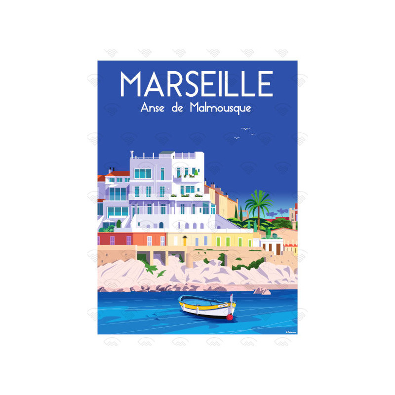 Carte Postale Maison Landolfi - Marseille -  Anse de Malmousque de Raphael Delerue