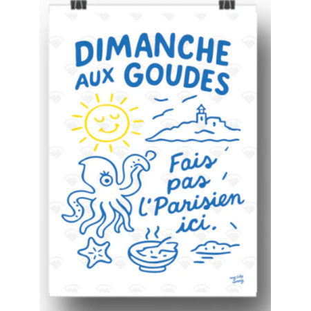 Affiche Maison Landolfi - Marseille - Dimanche aux goudes par My City Memory 30x40 cm