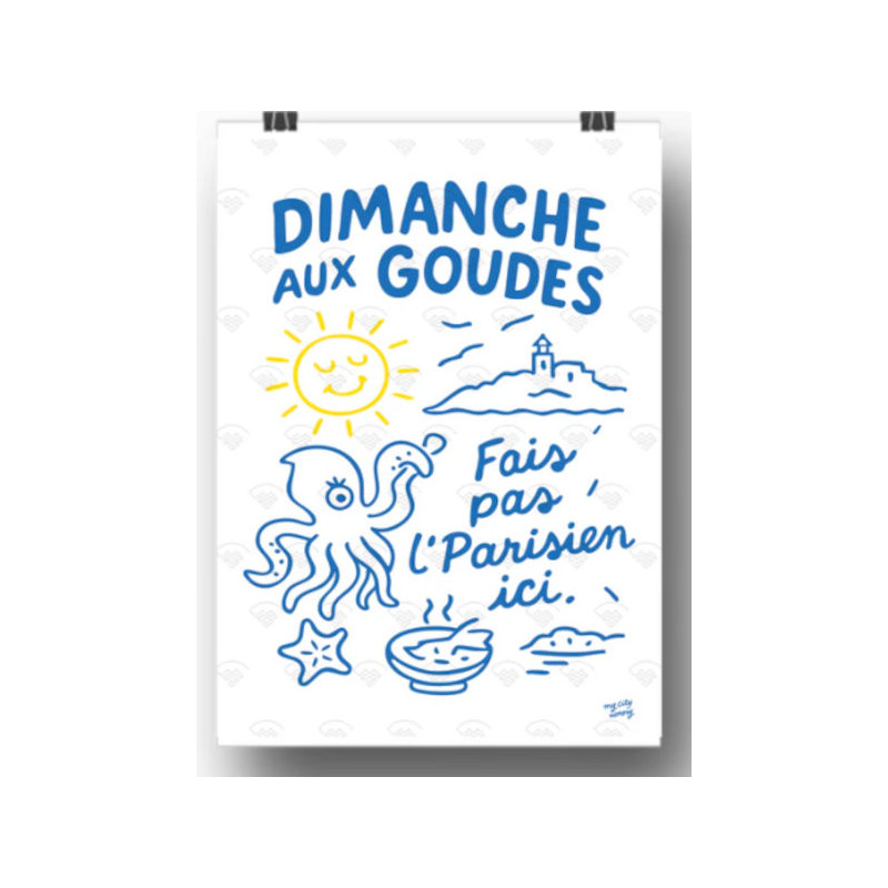 Affiche Maison Landolfi - Marseille - Dimanche aux goudes par My City Memory 30x40 cm