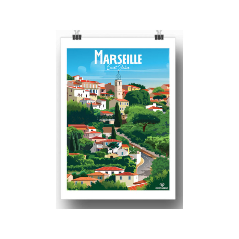 Affiche Maison Landolfi - Marseille - Saint Julien 30x40 cm
