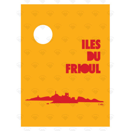 Affiche Maison Landolfi - Marseille - Frioul par C.WILL 30x40 cm