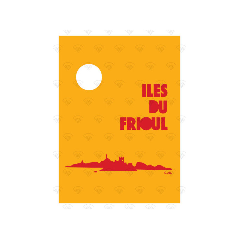 Affiche Maison Landolfi - Marseille - Frioul par C.WILL 30x40 cm