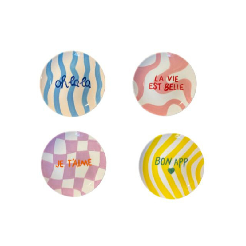 Assiette à Dessert Diego (FR) – Lot de 4 - Que Rico