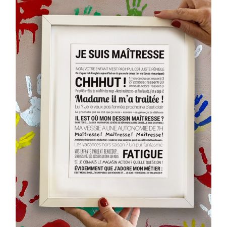 Affiche - Je Suis Maîtresse - Affiche Encadrée - Tout est dit