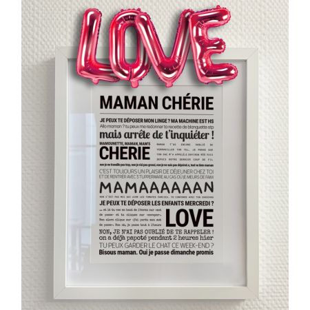 Affiche - Maman Chérie - Affiche Encadrée - Tout est dit