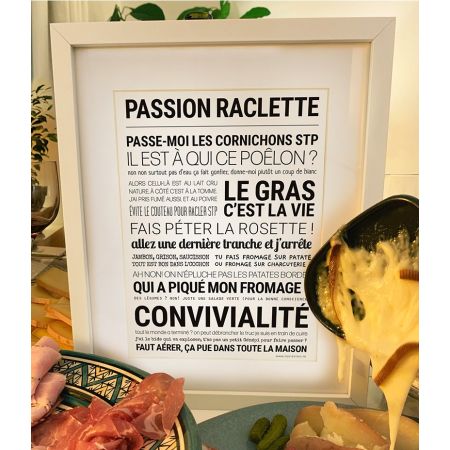 Affiche - Passion Raclette - Affiche Encadrée - Tout est dit