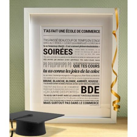 Affiche - T'as Fait Une École De Commerce - Affiche Encadrée - Tout est dit