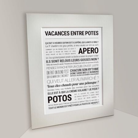 Affiche - Vacances Entre Potes - Affiche Encadrée - Tout est dit