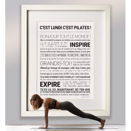 Affiche - C'est Lundi C'est Pilates - Affiche Seule - Tout est dit