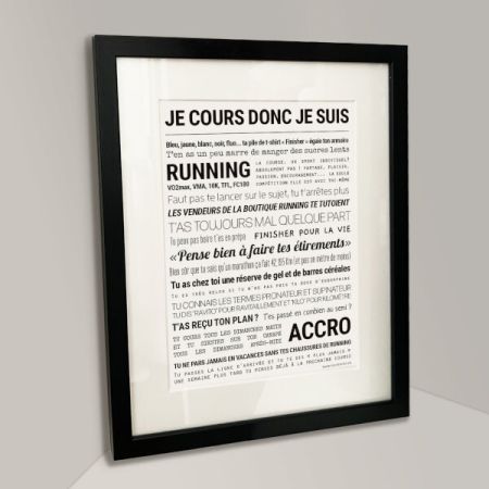 Affiche - Je Cours Donc Je Suis - Affiche Encadrée - Tout est dit