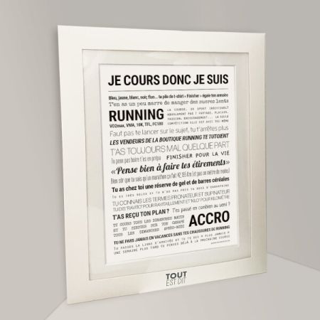 Affiche - Je Cours Donc Je Suis - Affiche Encadrée - Tout est dit