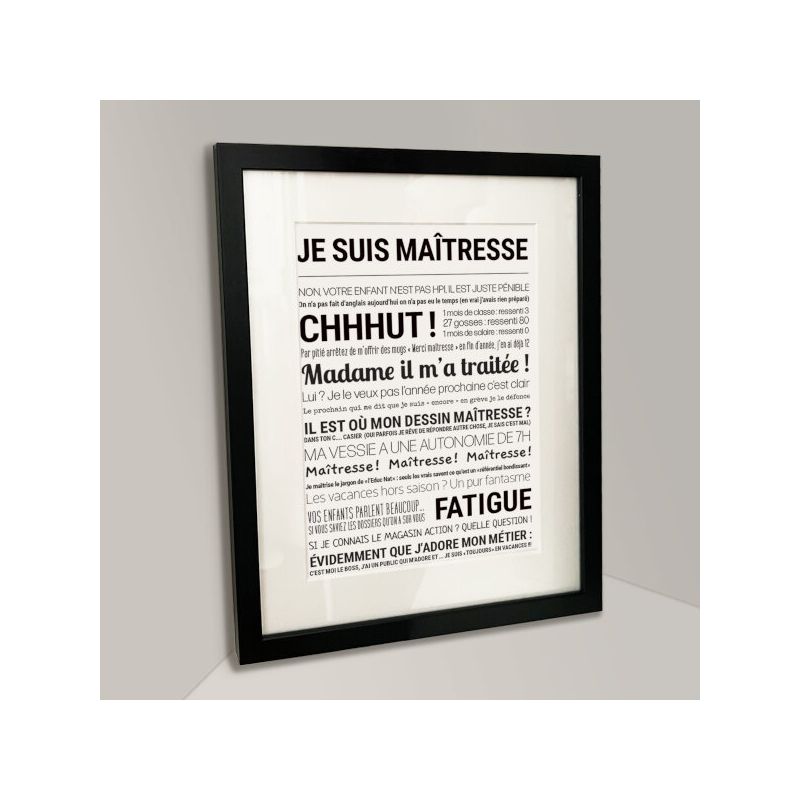 Affiche - Je Suis Maîtresse - Affiche Encadrée - Tout est dit