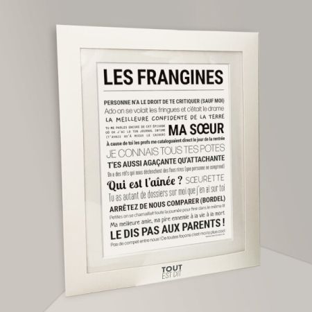 Affiche - Les Frangines - Affiche Encadrée - Tout est dit