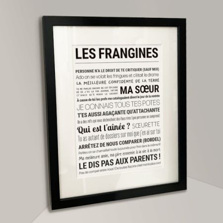 Affiche - Les Frangines - Affiche Encadrée - Tout est dit