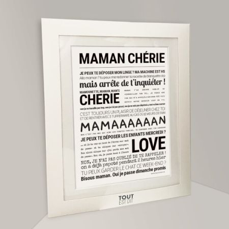 Affiche - Maman Chérie - Affiche Encadrée - Tout est dit