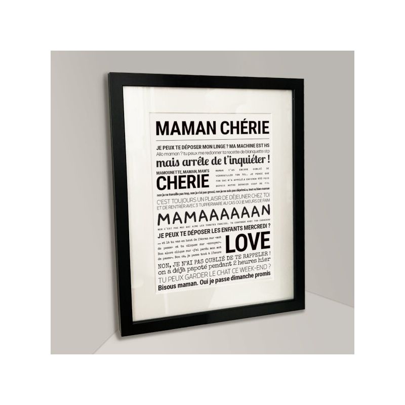 Affiche - Maman Chérie - Affiche Encadrée - Tout est dit