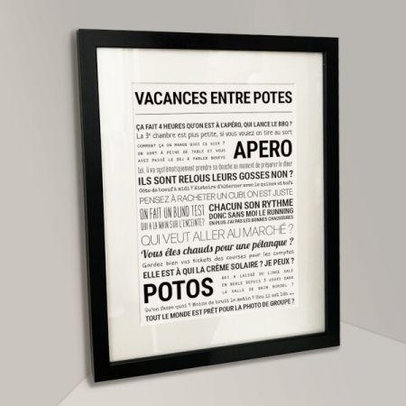 Affiche - Vacances Entre Potes - Affiche Encadrée - Tout est dit
